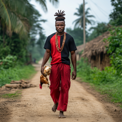 Orisha Walking in Village