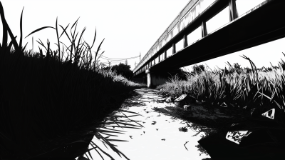 Japanese Drainage Scene