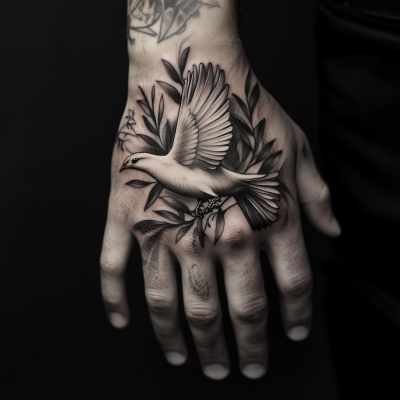 Dove Tattoo on Hand