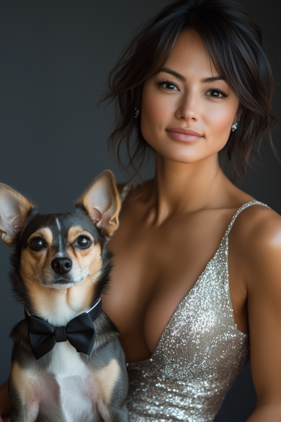 Elegant Woman with Chihuahua