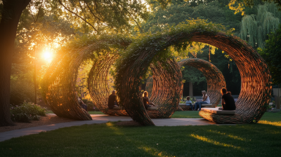 Minimal Shelters in Garden