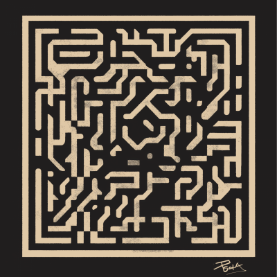 Two Tone Flat Vector Maze