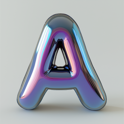 3D Porcelain Letter A