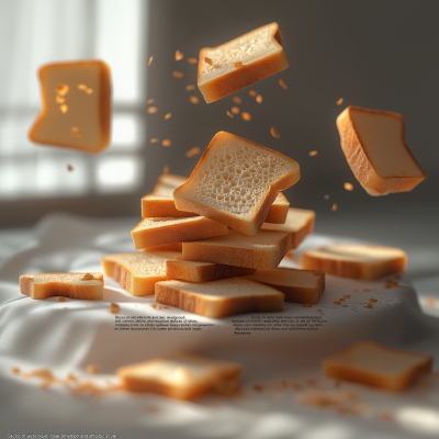 Levitating Bread Slices