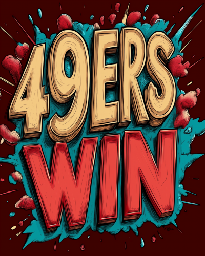 49ers Win 3D Comic Style