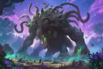 Mystical Shoggoth in a Dark Meadow