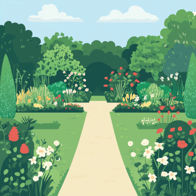 Minimal Garden Illustration
