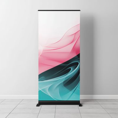 Pink and Teal Pull Up Banner Design