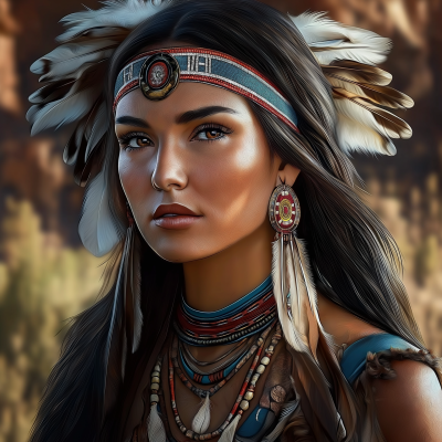 Beautiful Native American Woman