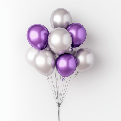 Silver and Purple Balloons