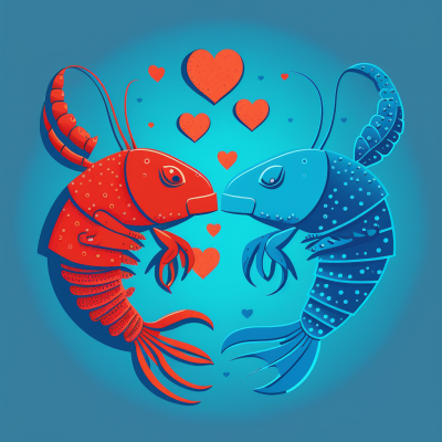 Dancing Crayfish and Fish