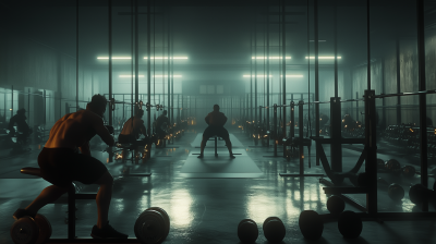 Crowded Gymnasium Basement