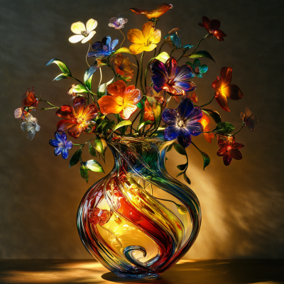 Colorful Glass Vase