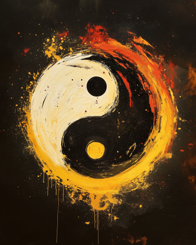 Painted Yin Yang Symbol