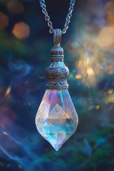 Crystal Flask in Enchanted Forest