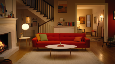 Cozy Sitcom Living Room