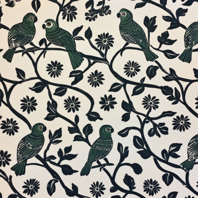 Block Print Parrots