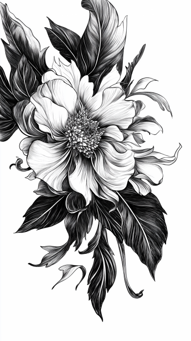 Black and White Detailed Artwork