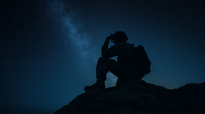 Navy SEAL Sky Gazing with Night Vision Goggles
