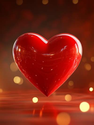 3D Realistic Red Heart