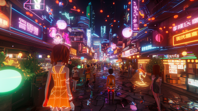 Vibrant Metaverse Scene