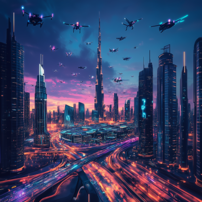 Futuristic Dubai Cityscape