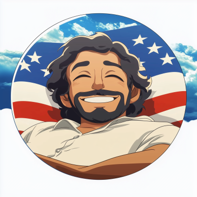 Smiling American Flag Logo