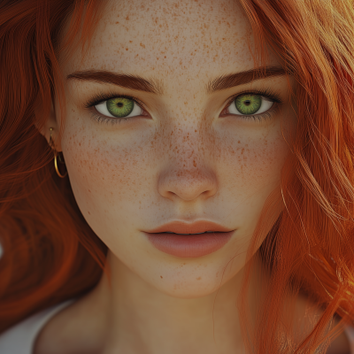 Angelic Red Hair Woman
