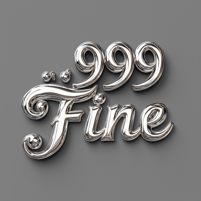 .999 Fine Silver Text