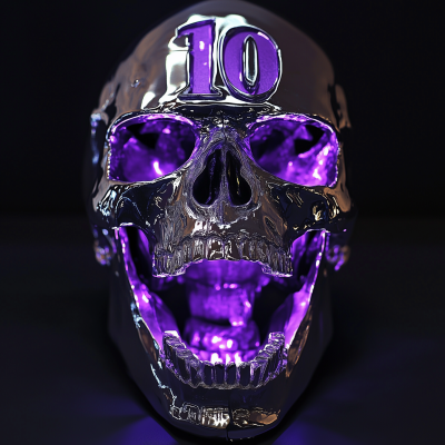 Gleaming Skull with Glowing Number