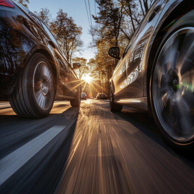Cars on the Road in Poland