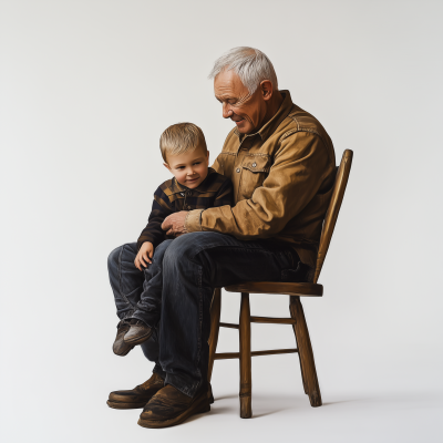 Grandfather with Grandson