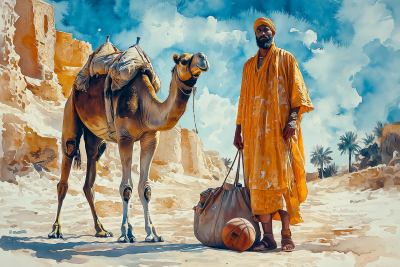 Moroccan Man in Gold