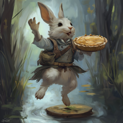 Jumping Rabbit in the Swamp