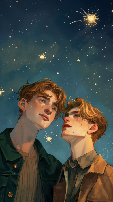 Romantic Fireworks Under the Sky