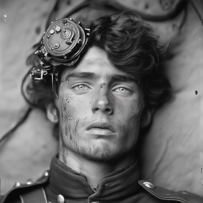 Confederate Soldier with Steampunk Device