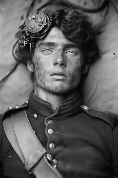 Confederate Soldier with Steampunk Device