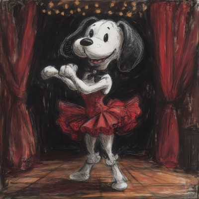 Snoopy in Burlesque Show