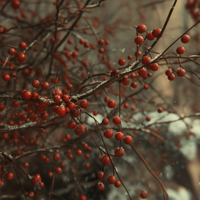 Close Up of Winter Berries