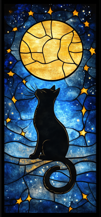 Black Cat on the Moon