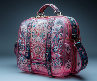 Transparent Backpack with Persian Patterns