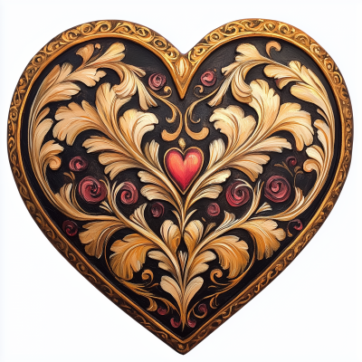 Baroque Heart Ornament