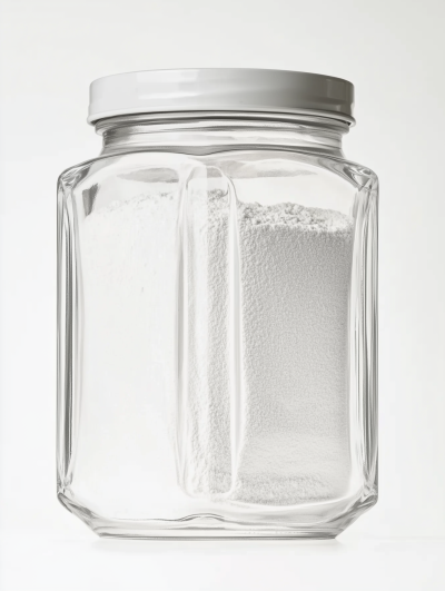 Glass Jar with Flour