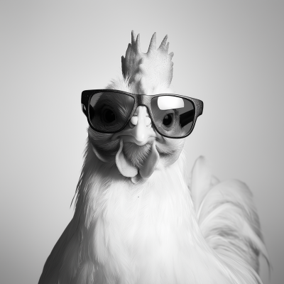 Stylish Chicken Portrait