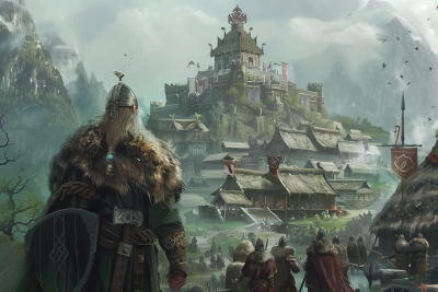 Viking Village Scene