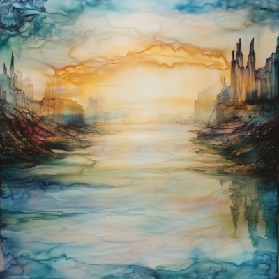 Misty River Horizon