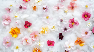 Spring Flowers on Ice