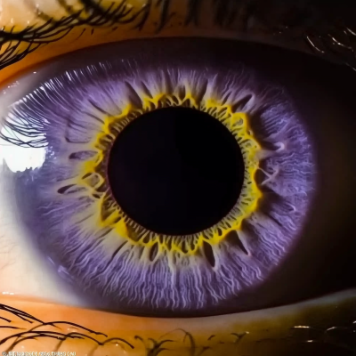 Close Up of a Purple Eye