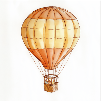Hot Air Balloon Sketch