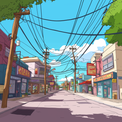 Cartoon City Background
